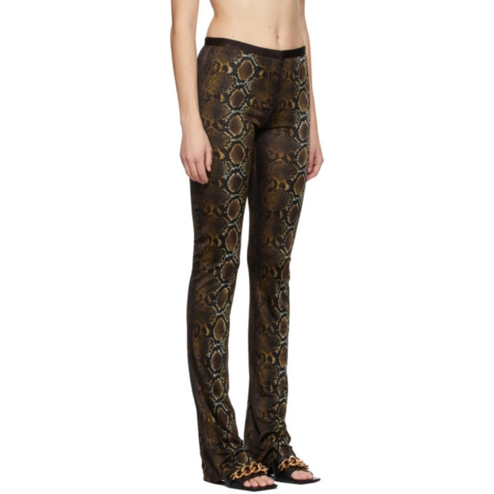 S-1. Nwot Versace Brown Python Print Trousers Siz… - image 3
